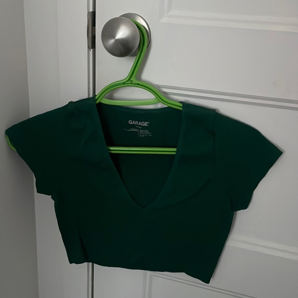 GREEN CROP TOP FROM GARAGE